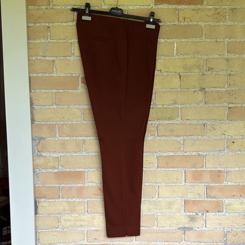 Ecru Rusty Brown Dress Pants Full-Length Tailored